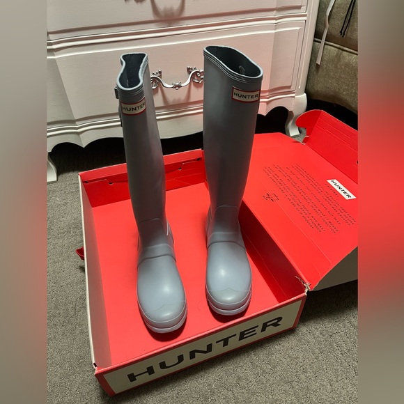 Hunter Women's Original Tall Rain Boots Size 9 Porcelain Blue - Picture 4 of 7